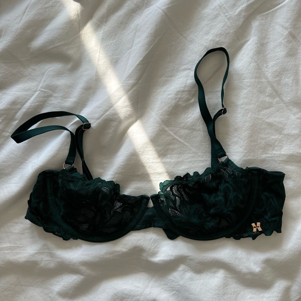 Evergreen Lace Balconette Bra